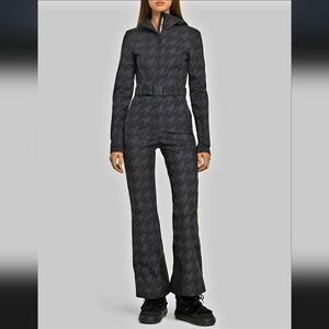 Perfect Moment Black Houndstooth Jumpsuit